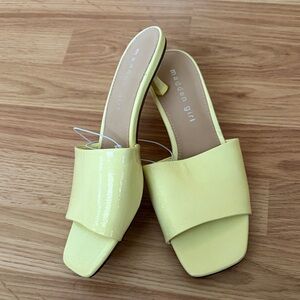 Madden girl butter yellow kitten heels